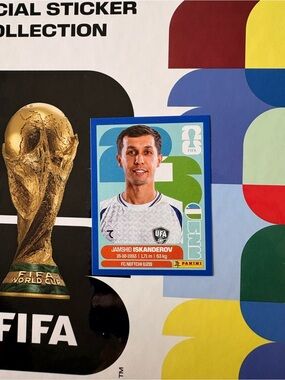 Panini FIFA World Cup 2026 Jamshid Iskanderov Sticker UZB 12 Blue Parallel